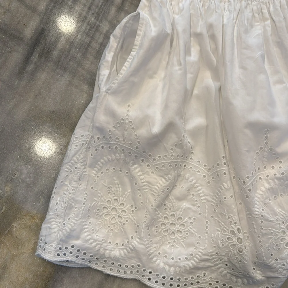 Abercrombie & fitch XS fit and flare halter mini dress cotton eyelet - Picture 6 of 16